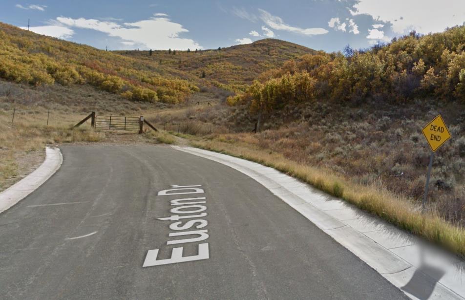 A road sign indicating "Eustis Dr" stands prominently along a paved street.